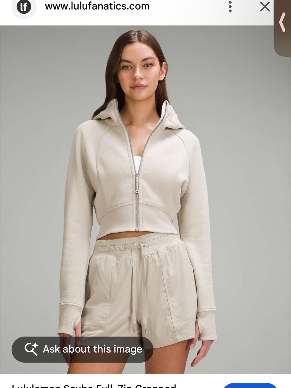 lululemon athletica Scuba Full-Zip Cropped Hoodie 8